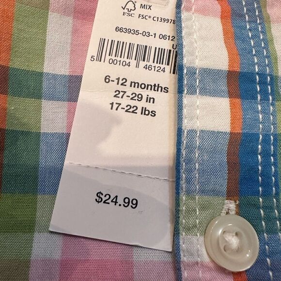 NWT Baby GAP Collared Shirt Set with Snap Bottom (6-12 Months) - Picture 8 of 8